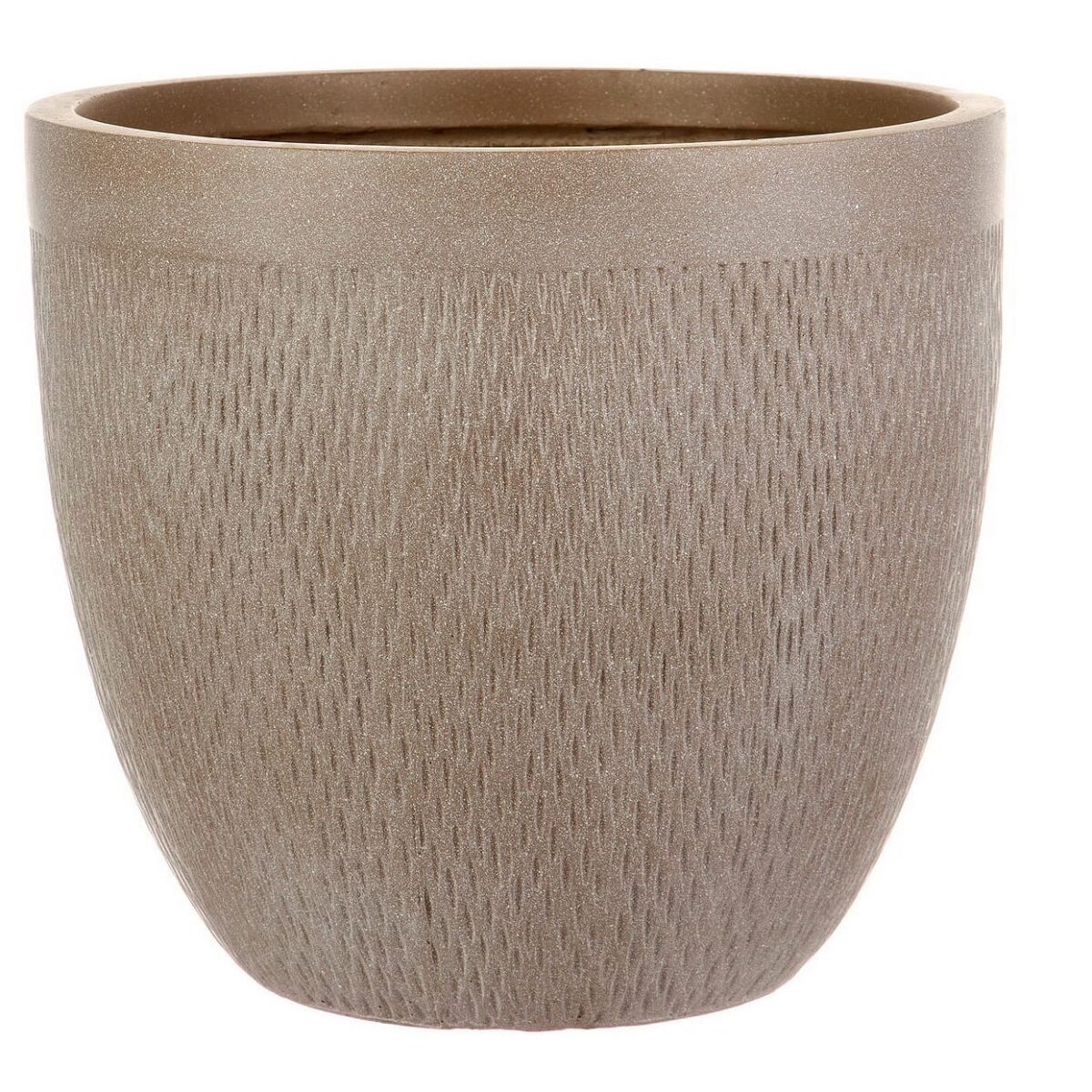 Напольное кашпо для цветов IDEALIST Лотус, круглое, цвет кофе с молоком, Д37 В33.5 см, 36 л, 4 кг