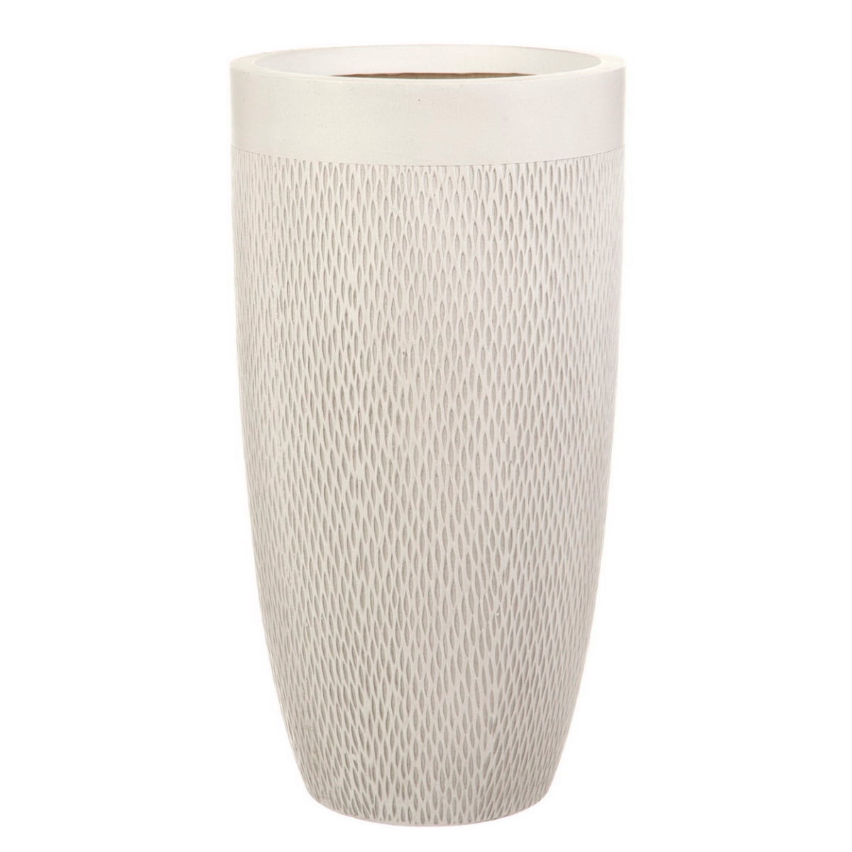 Напольное кашпо для цветов IDEALIST Лотус, круглое, цвет айвори, Д30 В58 см, 40 л, 6 кг