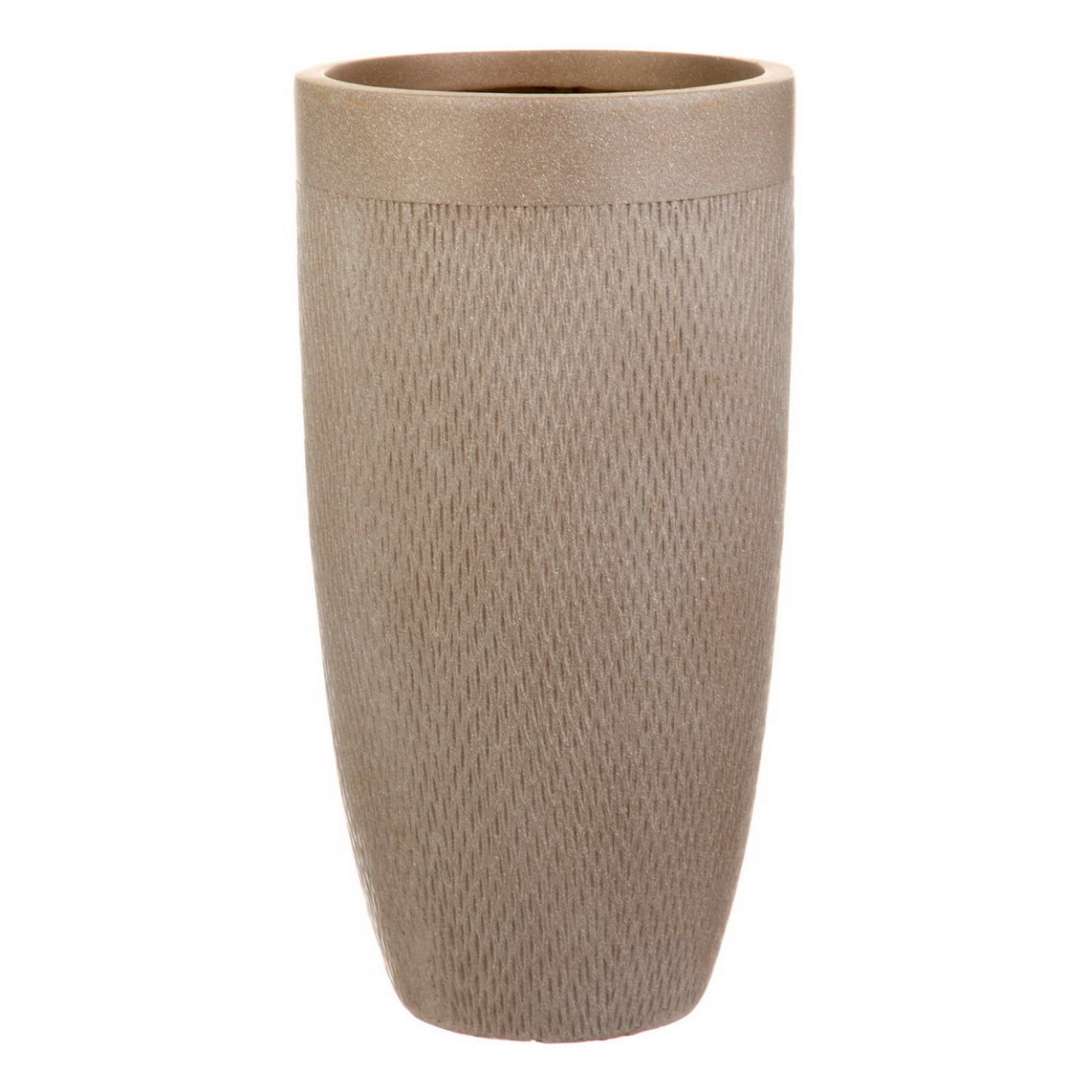 Напольное кашпо для цветов IDEALIST Лотус, круглое, цвет кофе с молоком, Д38 В72 см, 81 л, 10 кг