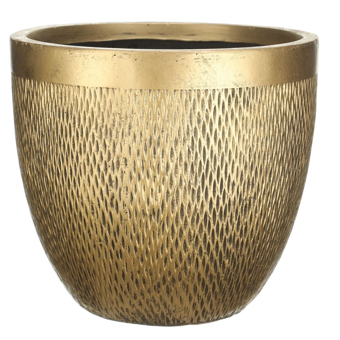 Напольное кашпо для цветов IDEALIST Лотус, цвет золотистый шик, Д37 В33.5 см, 36 л, 4 кг