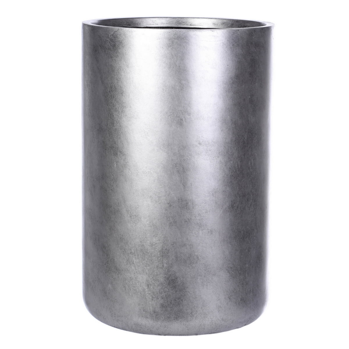 Напольное кашпо для цветов IDEALIST Крисмас, круглое, серебристое, Д32 В50 см, 40 л, 6 кг