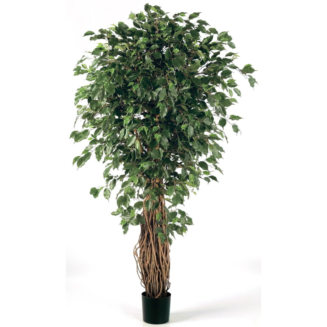 Искусственное растение Фикус Бенджамина Лиана де Люкс, высота 150 см, для напольного кашпо