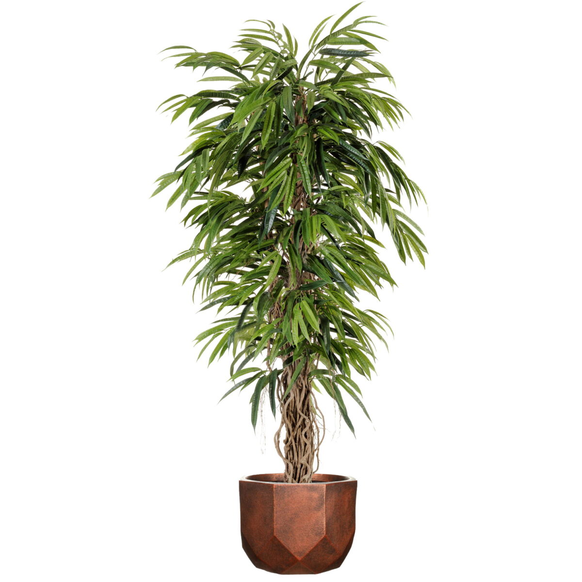 Лонгифолия Лиана де Люкс искусственная в кашпо IDEALIST Геометри. Общая высота - 150 см.