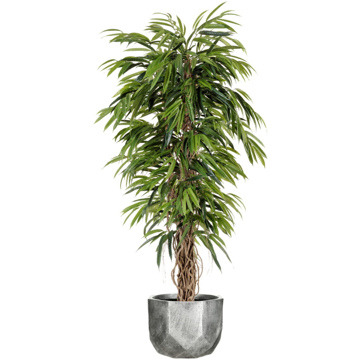 Лонгифолия Лиана де Люкс искусственная в кашпо IDEALIST Геометри. Общая высота - 150 см.