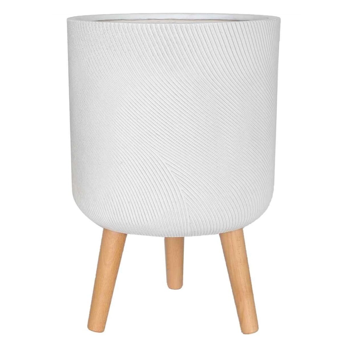 Напольное кашпо для цветов IDEALIST Флоу, цвет белый пион, Д30 В46 см, 17 л, 4 кг