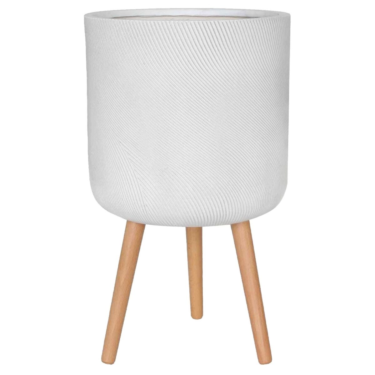 Напольное кашпо для цветов IDEALIST Флоу, цвет белый пион, Д36 В63 см, 30 л, 6 кг