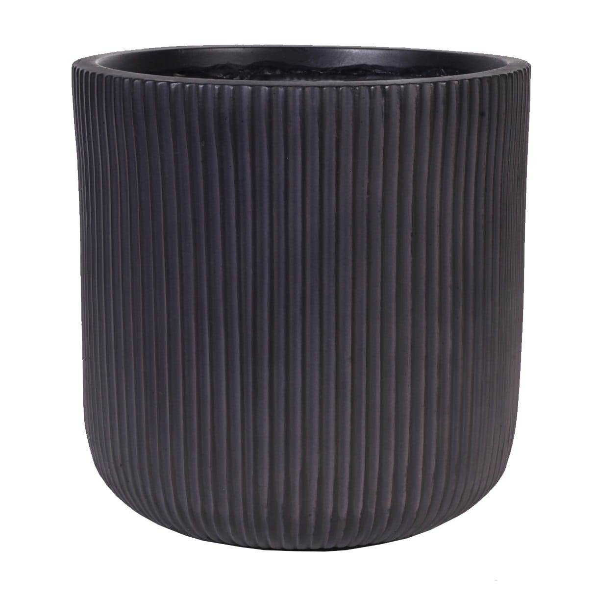 Напольное кашпо для цветов IDEALIST Урбан, круглое, благородный антрацит, Д30.5 В30 см, 17 л