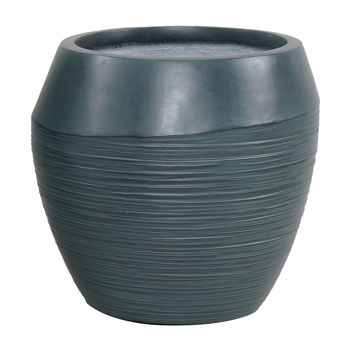 Настольное кашпо для цветов IDEALIST Терра, темно-зеленое, Д21 В21 см, 5 л