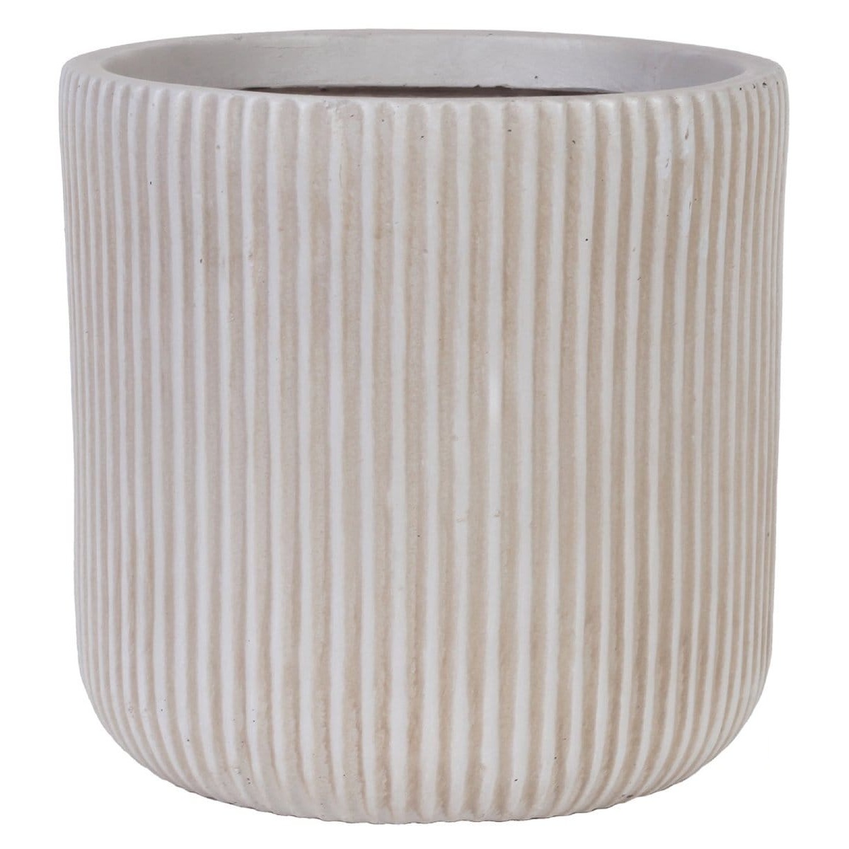 Настольное кашпо для цветов IDEALIST Урбан, круглое, бежевое, Д25.5 В25 см, 10 л, 2.5 кг