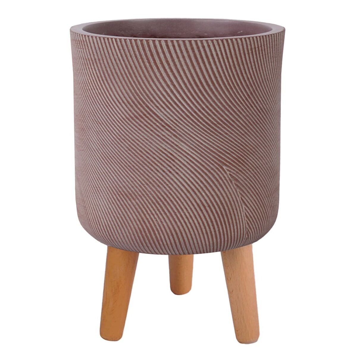 Напольное кашпо для цветов IDEALIST Флоу, кофе с молоком, Д24 В35 см, 8 л, 2.8 кг