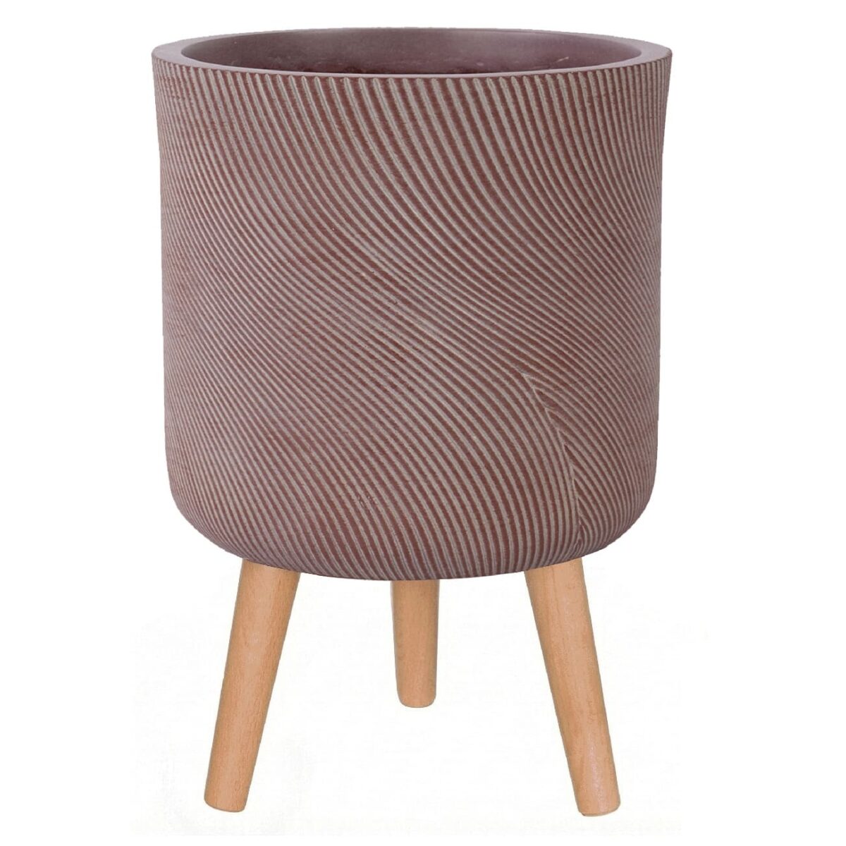 Напольное кашпо для цветов IDEALIST Флоу, кофе с молоком, Д30 В46 см, 17 л, 4 кг