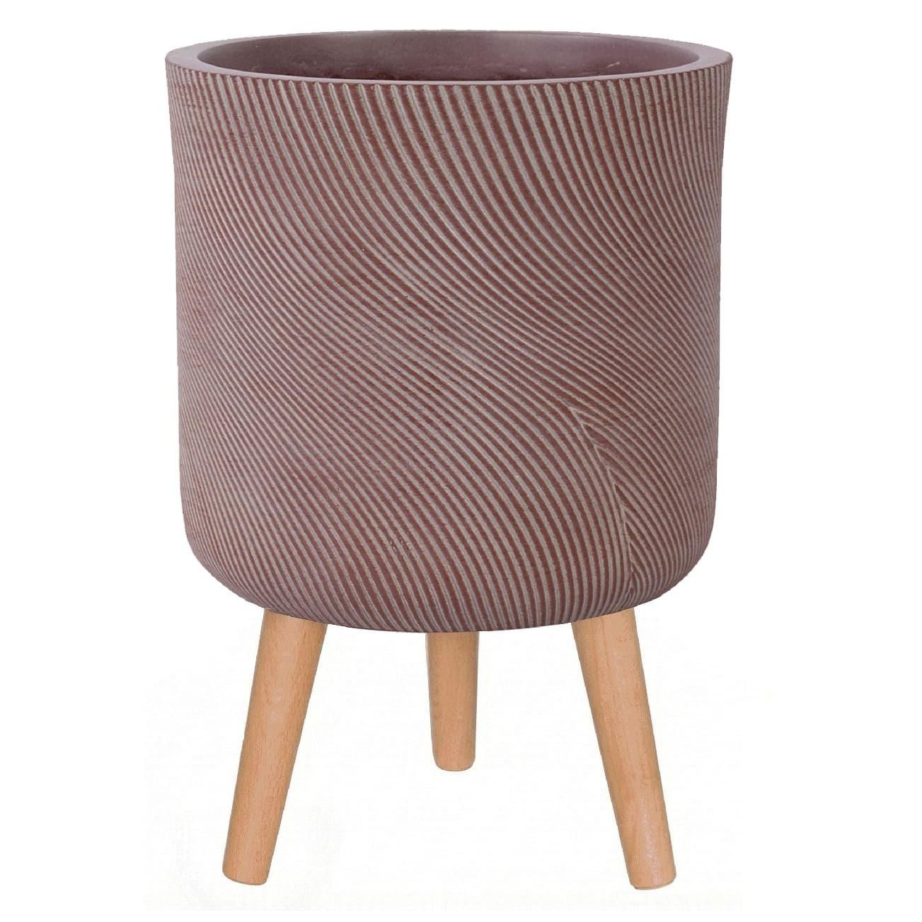 Напольное кашпо для цветов IDEALIST Флоу, кофе с молоком, Д30 В46 см, 17 л, 4 кг