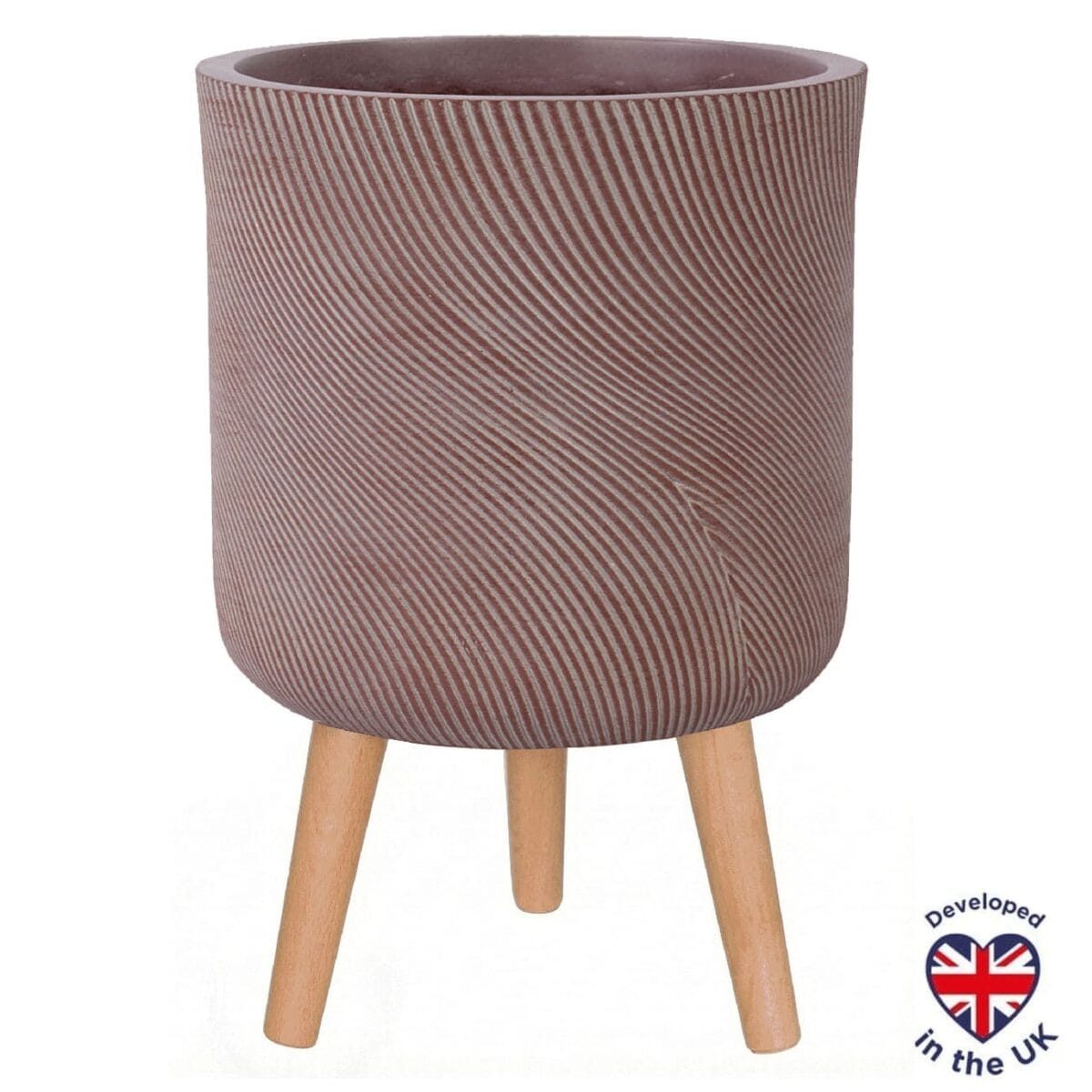 Напольное кашпо для цветов IDEALIST Флоу, кофе с молоком, Д30 В46 см, 17 л, 4 кг