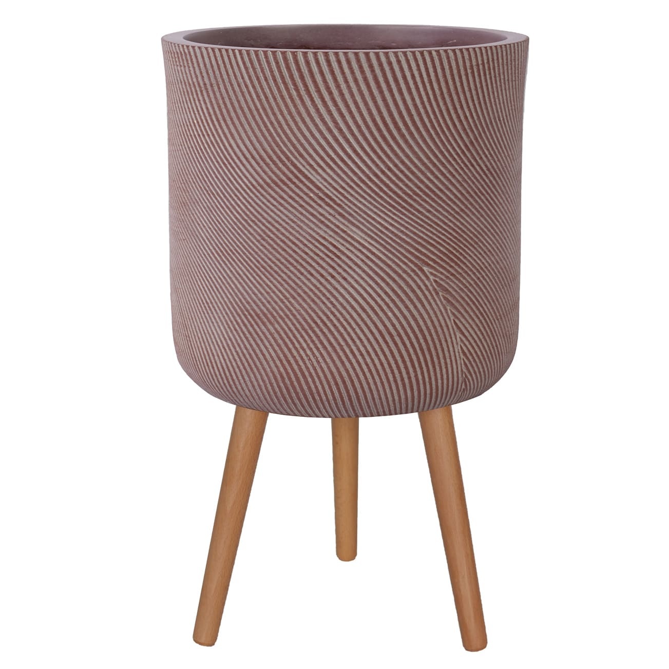 Напольное кашпо для цветов IDEALIST Флоу, кофе с молоком, Д36 В63 см, 30 л, 6 кг