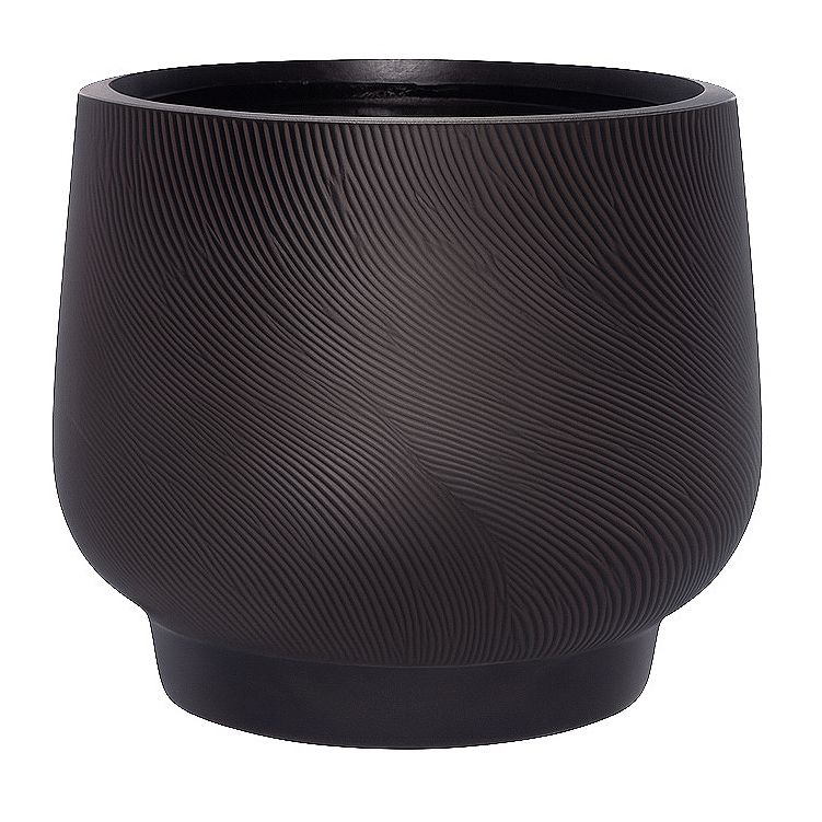 Напольное кашпо для цветов IDEALIST Лира, черное, Д43 В38 см, 50 л Напольное кашпо для цветов IDEALIST Лира, черное, Д43 В38 см, 50 л