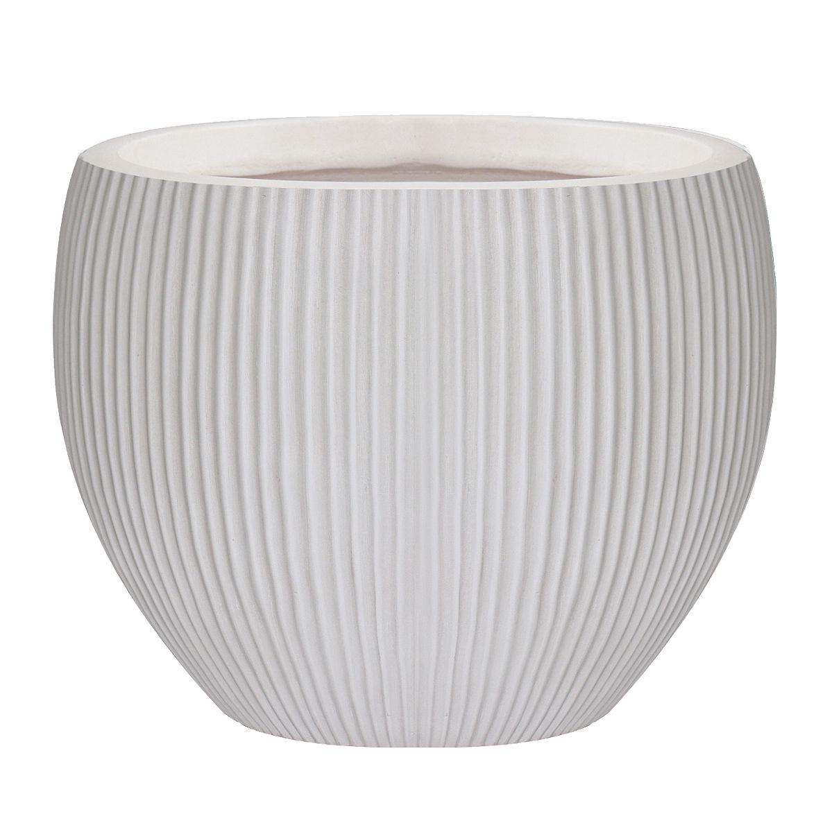 Напольное кашпо для цветов IDEALIST Марс, белое, Д36 В29 см, 20 л