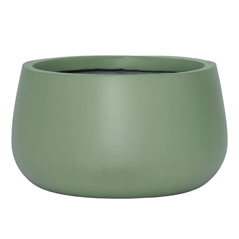Настольное кашпо для цветов IDEALIST Сатин, зеленое, Д42 В21 см, 25 л Настольное кашпо для цветов IDEALIST Сатин, зеленое, Д42 В21 см, 25 л