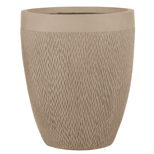 MESHRV43-T Кашпо напольное IDEALIST Lite Лотус, серо-коричневое, Д43 В49,5 см