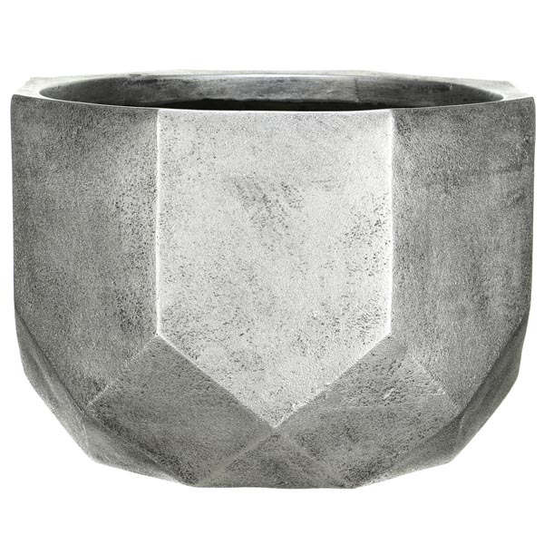 DROUND30-SLV Кашпо Геометри Круглое, серебро,D30H22 cm