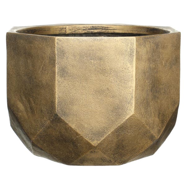DROUND30-GLD Кашпо Геометри Круглое, золото,D30H22 cm